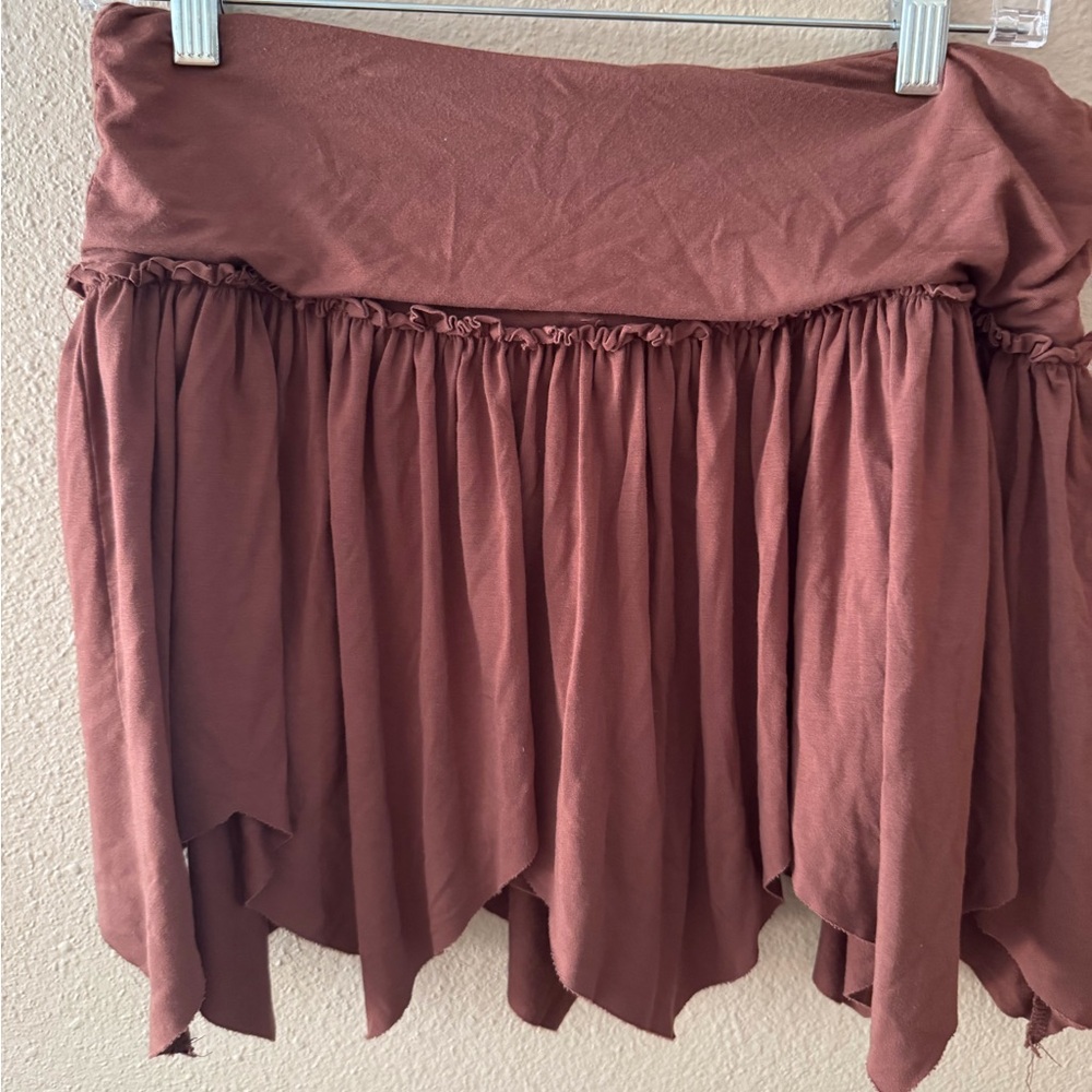 SHEIN Asymmetrical Brown Skirt